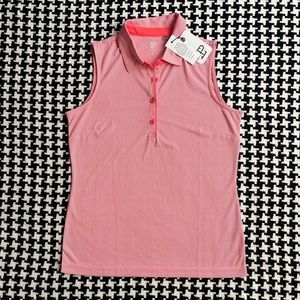 NWT EPNY Golf sleeveless collared polo tank. Small. Ripe Melon pink color.